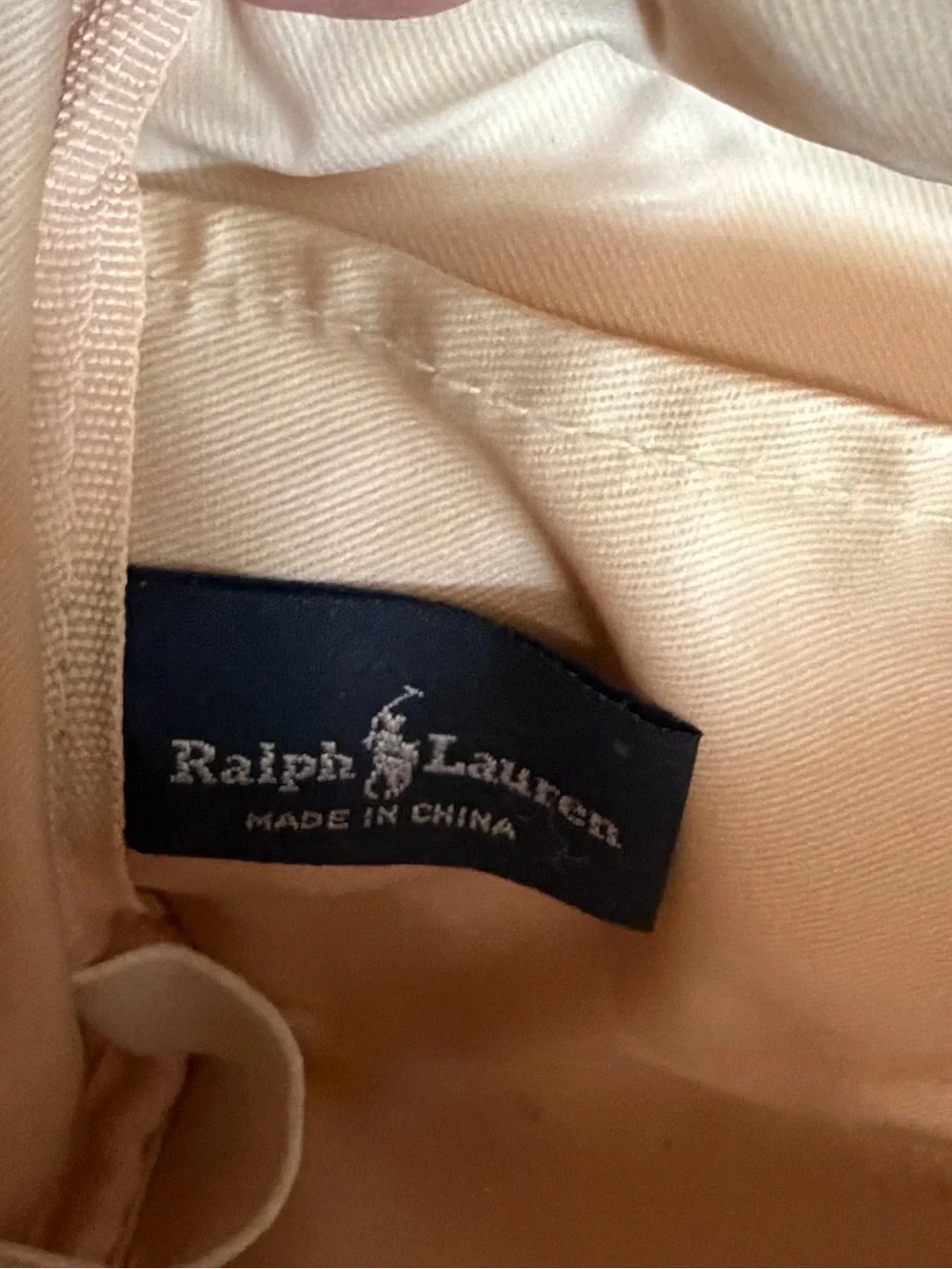 Ralph Lauren Pink Floral Canvas Cosmetic Case with Handle